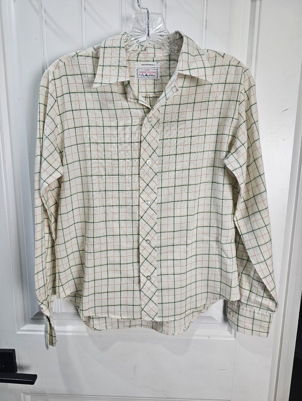 Vintage 50's Country Cousins Button Down Pointed Collared Plaid LS Shirt Sz 13
